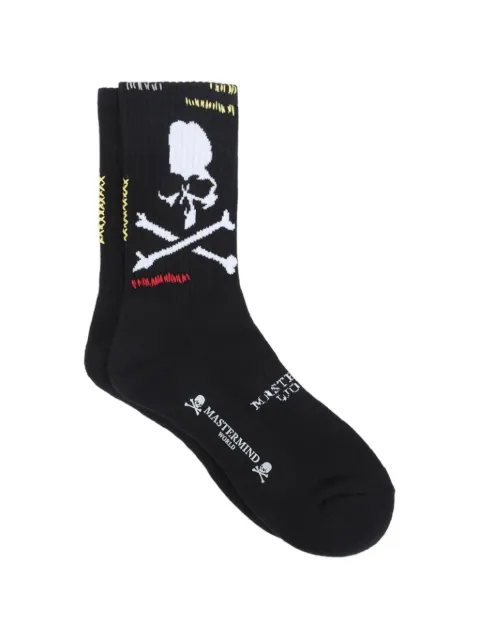 Mastermind World skull graphic socks Black MW26SE1SO002