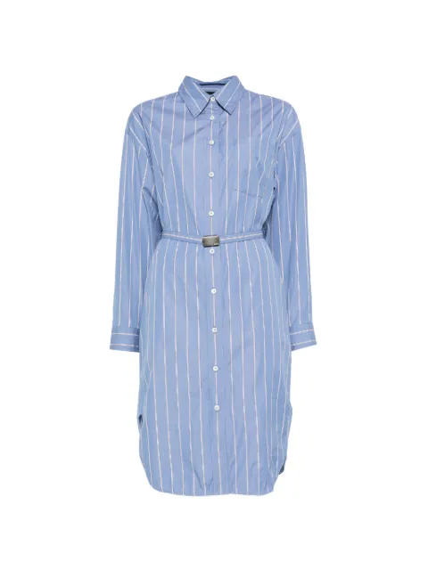 A.P.C. striped belted shirt midi dress Blue COHLNF35254