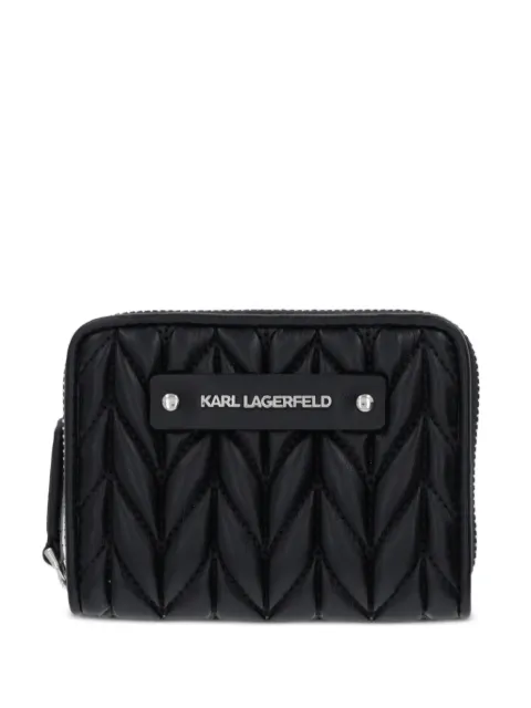 Karl Lagerfeld quilted logo-plaque wallet Black B1W320301AV