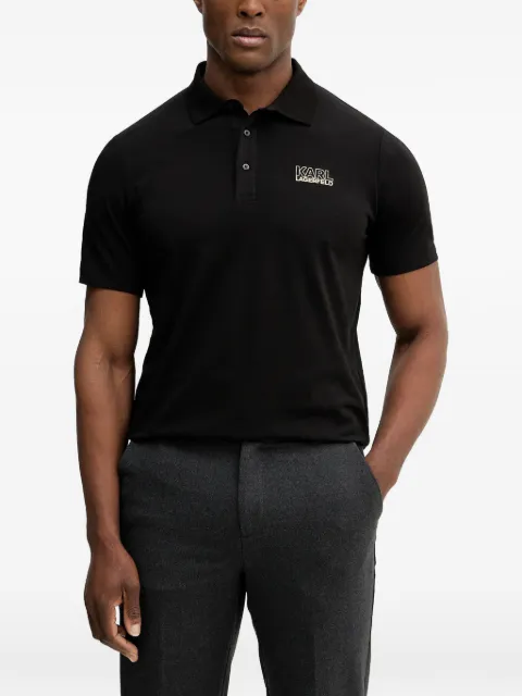 Karl Lagerfeld logo polo shirt Black 745024561235