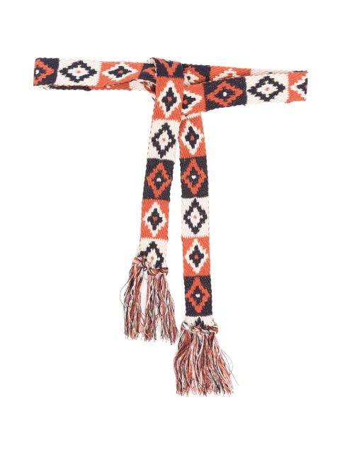 Pierre-Louis Mascia tassel pattern belt Orange PLMNASTR01CI1ABLUROSSO