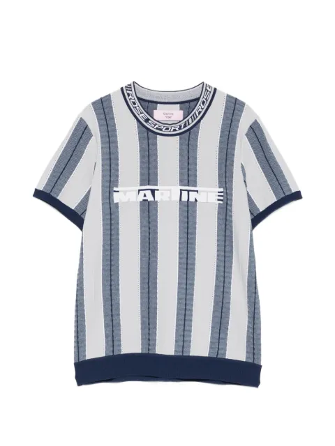 Martine Rose striped graphic T-shirt Grey 959YA12507