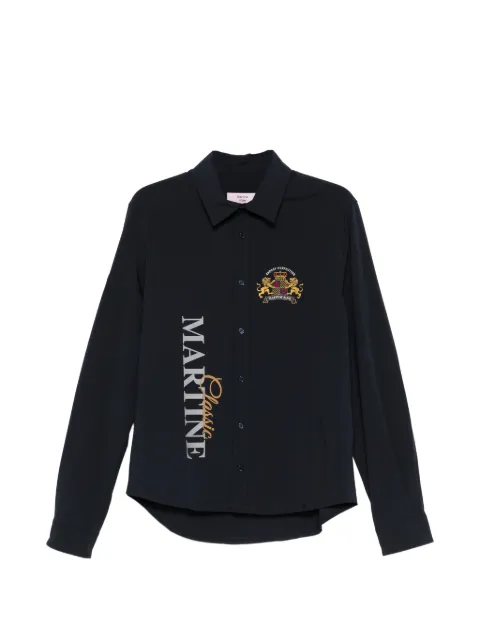 Martine Rose embroidery shirt Blue 49WSP13504