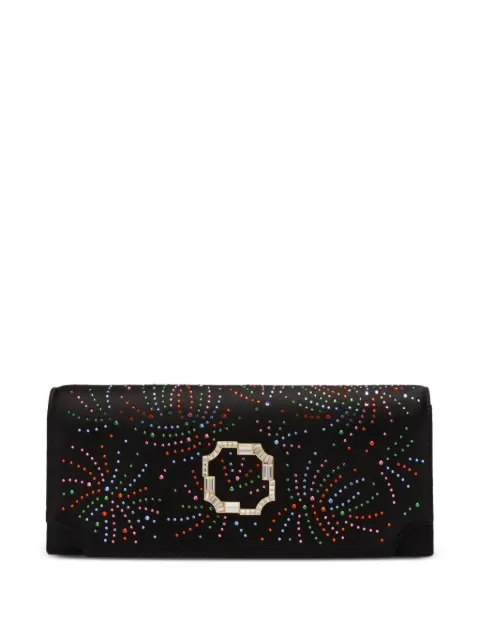Malone Souliers crystal-embellished vivien clutch bag Black VIVIEN81