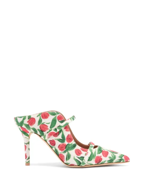 Malone Souliers Noah tulip print mules White MAUREEN85319