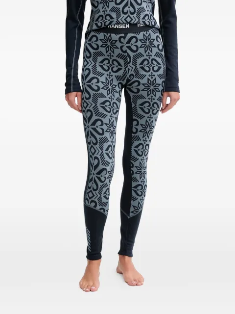 Helly Hansen Lifa patterned logo-waistband leggings Blue 49411