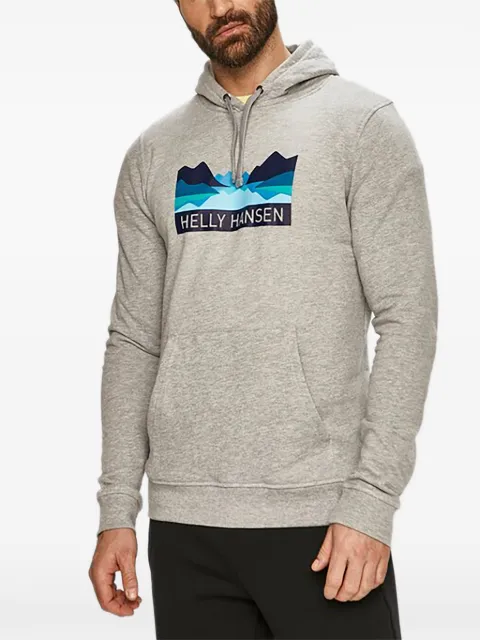 Helly Hansen graphic-print hoodie Grey 62975