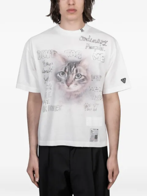 Maison MIHARA YASUHIRO cat-print T-shirt White K16TS772