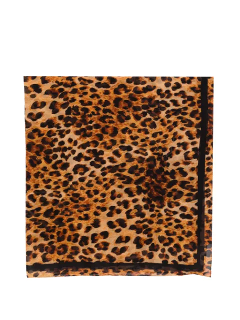 Destin leopard-print scarf Neutrals COTQUAMABL