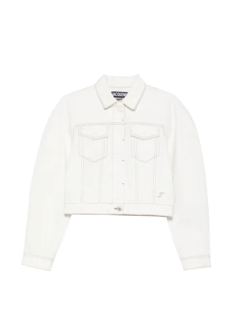 Jacquemus The Ovalo de-Nîmes denim jacket Neutrals JAW00112AD00040