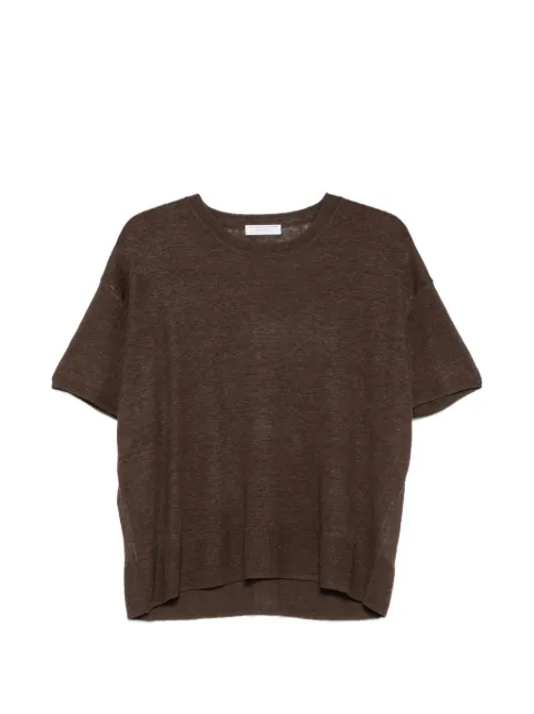 Majestic Filatures short-sleeve round-neck T-shirt Brown KE6K194FPU782