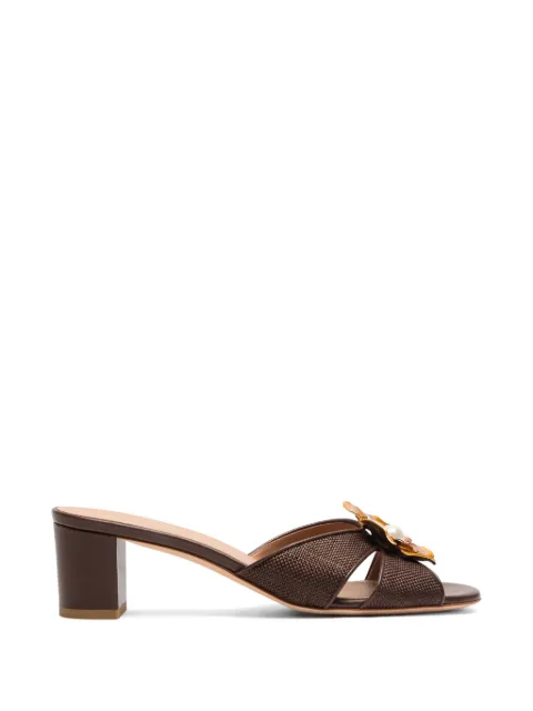 Malone Souliers Suri flower-detail sandals Brown SURI452