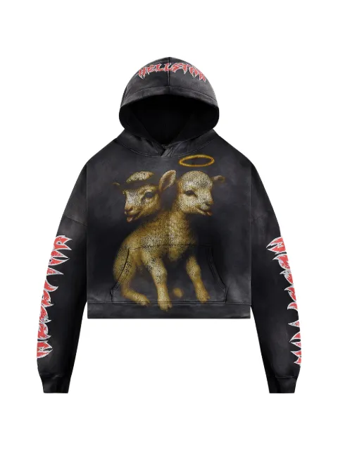 HELLSTAR Lamb graphic-print hoodie Black HSR234