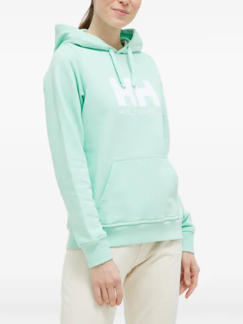 Helly Hansen logo-print pouch-pocket hoodie Green 33978