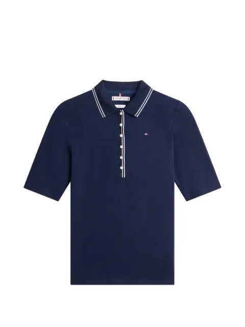 Tommy Hilfiger button-placket polo top Blue WW0WW49828C1G