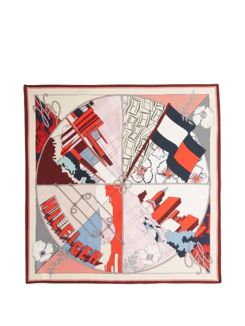 Tommy Hilfiger floral-detail scarf Neutrals AW0AW183320KP