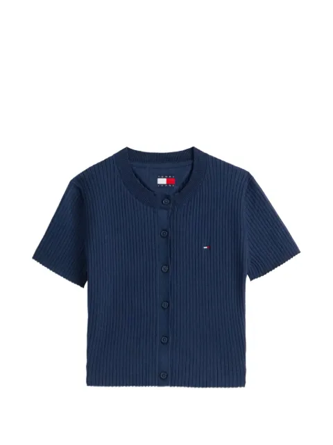 Tommy Hilfiger short-sleeve cardigan Blue DW0DW22315C1G