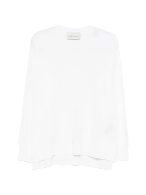 AMI Paris Ami De Coeur long-sleeve sweater White UKS856KN0066