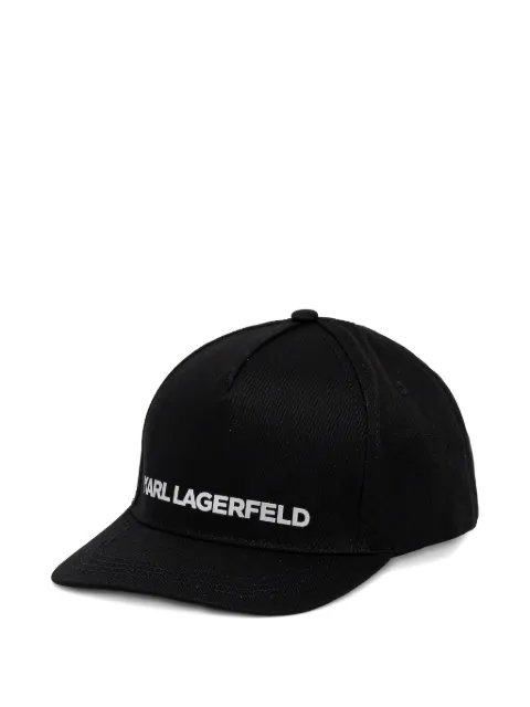 Karl Lagerfeld logo-lettering curved-peak cap Black 805641554101