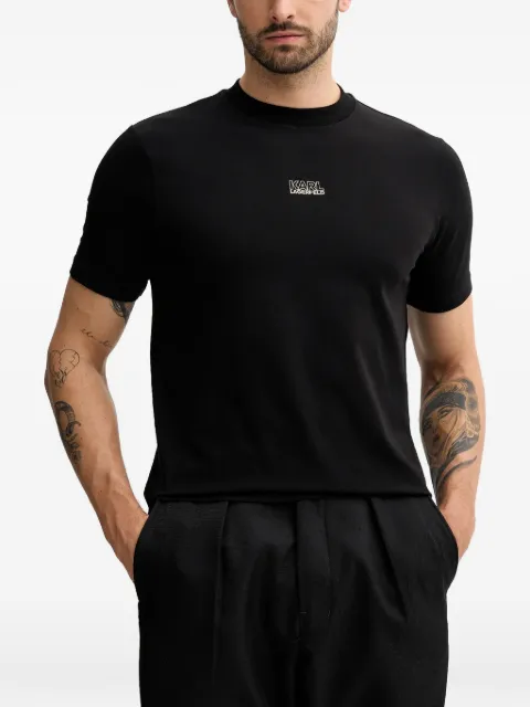 Karl Lagerfeld logo-detail T-shirt Black 755034561235