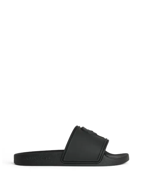 Karl Lagerfeld Kondo 2.0 embossed slides Black KL80919MV00