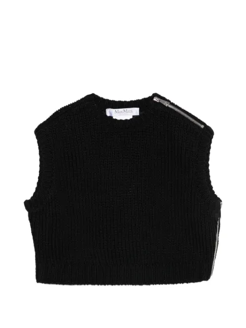 Max Mara ribbed zip top Black 2611361483600