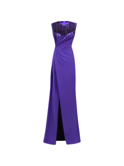 Gemy Maalouf beaded maxi dress Purple GMW257384LD