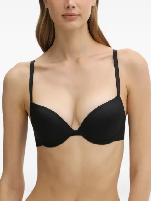 Armani Exchange logo-tape push-up bra Black AF10891EW00