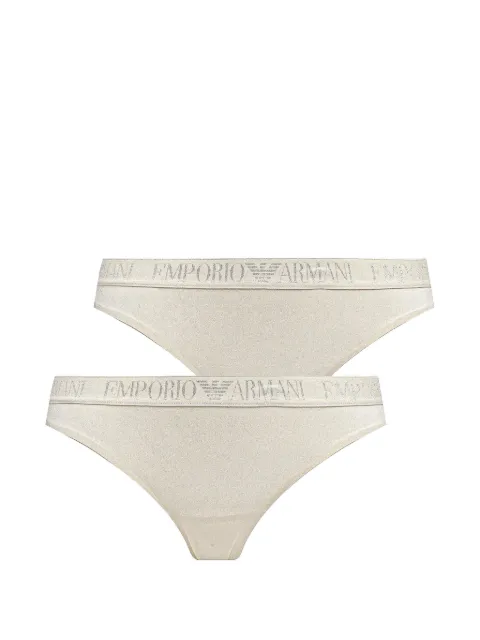 Armani Exchange logo-waistband briefs (set of two) Neutrals AF10891EW000404