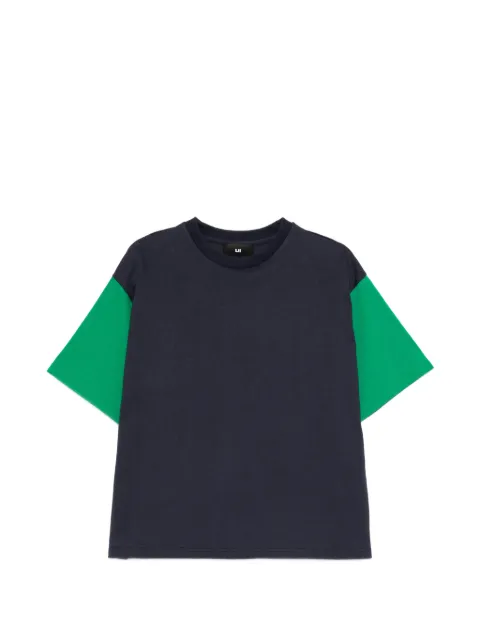 LII colour-block short-sleeve T-shirt Blue SS26MT102NAVYGREEN