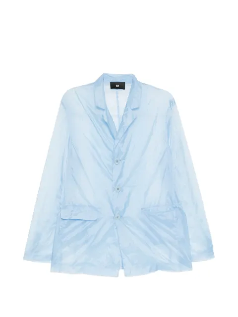 LII sheer single-breasted jacket Blue SS26UO107BLUE