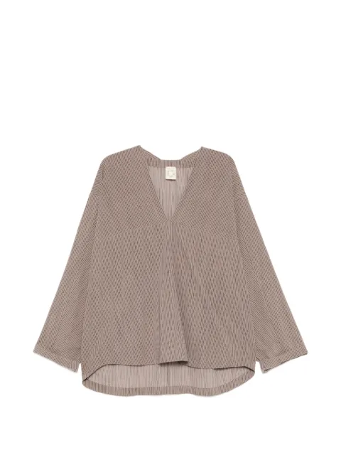 Jan Jan Van Essche striped V-neck T-shirt Neutrals TUNIC43MADDERBEIGE