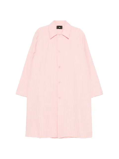 LII striped seersucker coat Pink SS26UO203PINK