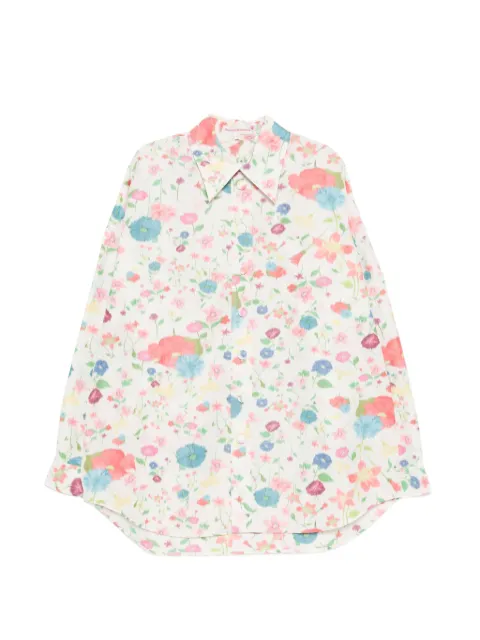 Walter Van Beirendonck floral-print long-sleeve shirt White 6005