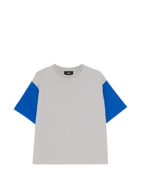 LII colour-block short-sleeve T-shirt Grey SS26MT102GREYBLUE