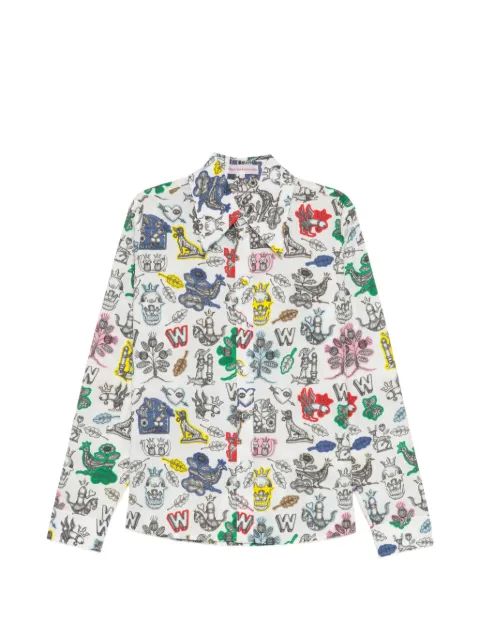 Walter Van Beirendonck all-over graphic print shirt White 6001