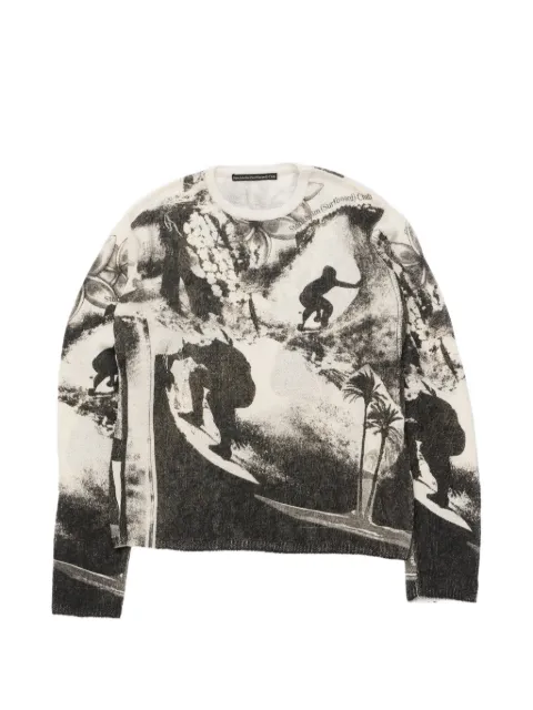 Stockholm Surfboard Club collage print tommy sweater Neutrals U2000252