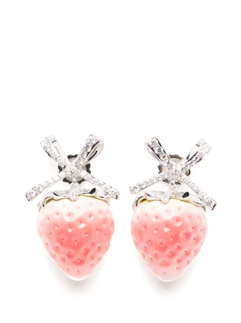 YVMIN Strawberry Bowknot earrings Silver 25913PNK00DN2