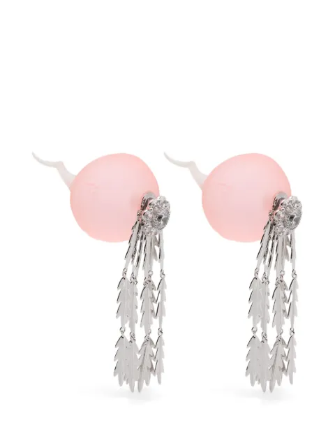 YVMIN floral drop earrings Silver 26081PNK00DN2