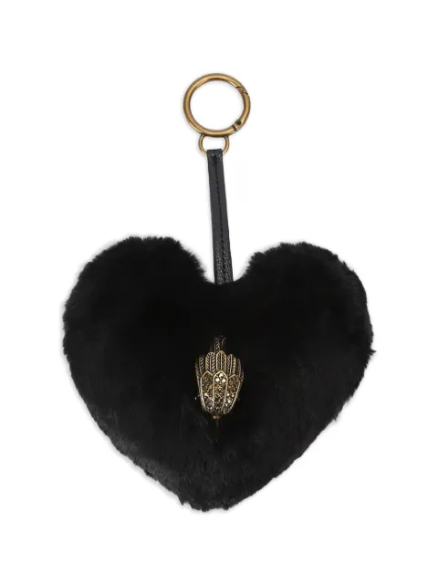 Kurt Geiger London heart faux fur charm Black 53799