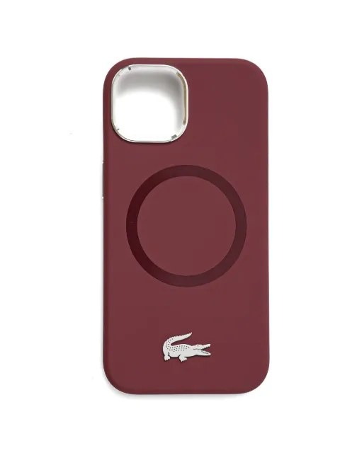 Lacoste logo-plaque iPhone 15 6.1 case Red LCHMP15SSMAR
