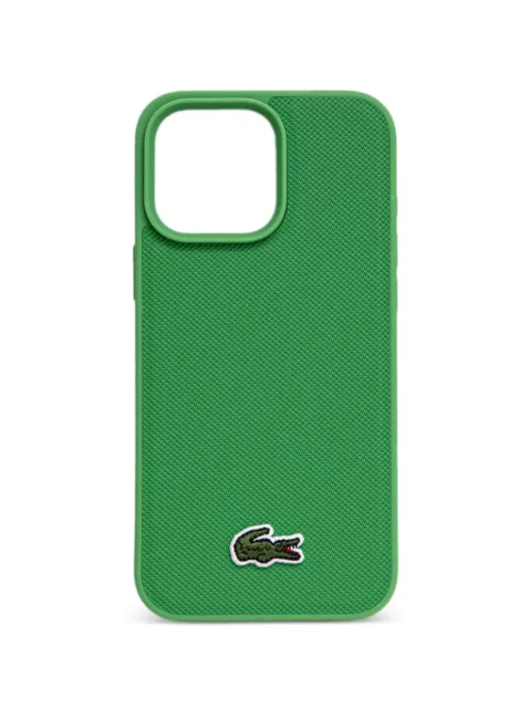 Lacoste logo-appliqué iPhone 16 Pro Max case Green LCHMP16XPVCN