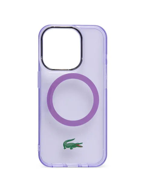 Lacoste logo-plaque iPhone 15 Pro 6.1 case Purple LCHMP15LULOU