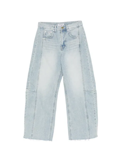 La Piscine banana frayed trousers Blue LS261WP002DM015