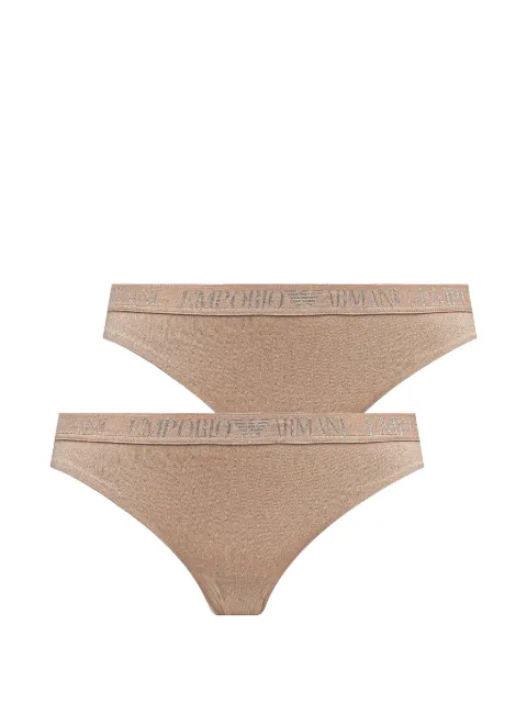 Armani Exchange logo-waistband briefs Neutrals AF10891EW000403