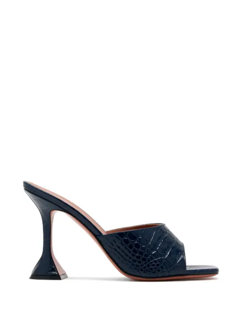 Amina Muaddi 95mm Lupita heeled mules Blue 16S366055LUP