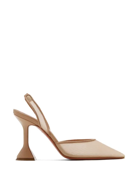 Amina Muaddi 95mm Holli pumps Neutrals 13S361219HOL
