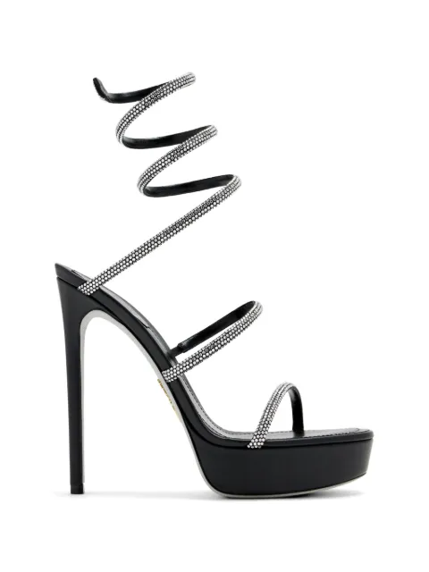 René Caovilla 130mm Cleo heeled sandals Black C12821130RN01V065