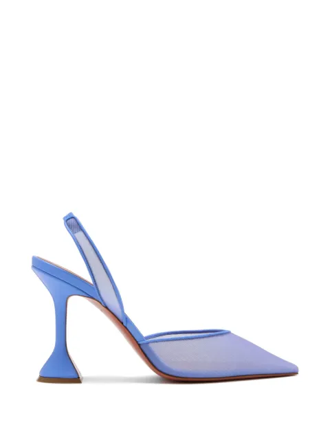 Amina Muaddi 95mm Holli heeled pumps White 16S366043HOL