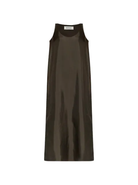Róhe sleeveless silk dress Green 41933045